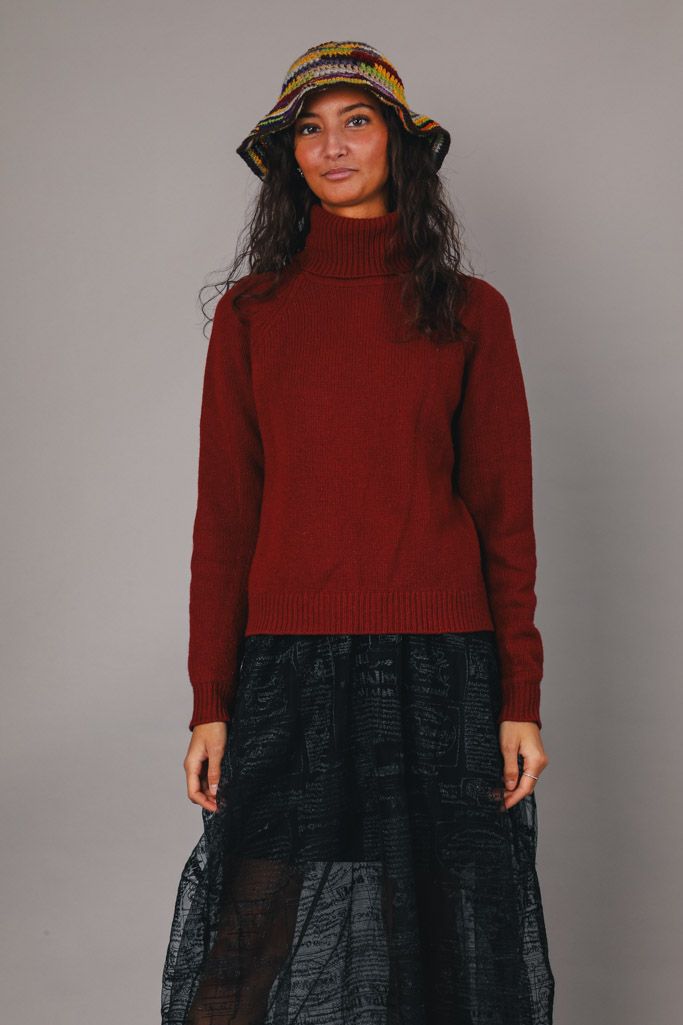 virkad mössa, färgglad 